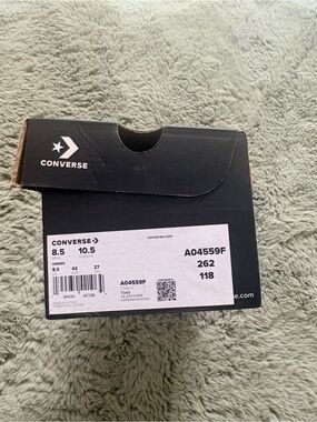 Converse Black and White Sneaker Box with Label
